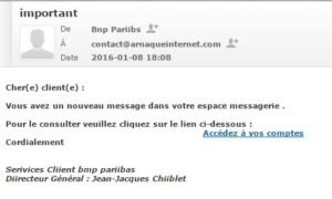 BNP phishing